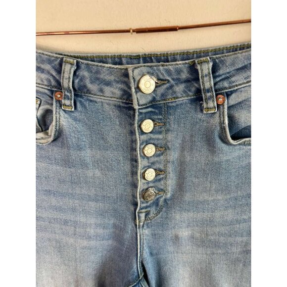 Reiss Womens High Rise Button Fly Skinny Jeans Blue Denim Size 28R Regular - Picture 3 of 12